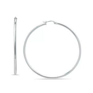 New GIANI BERNINI Large Sterling Silver Hoop Earrings